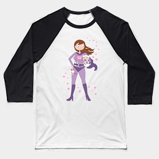 Supermom - brown hair Baseball T-Shirt